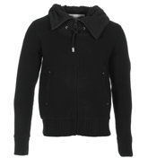 Diesel Limon Black Full Zip Hooded Sweatshirt
