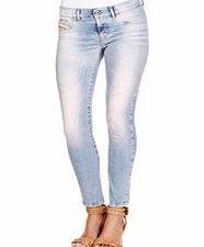 Diesel Livier light blue cotton blend jeggings