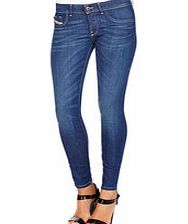 Diesel Livier medium blue cotton blend jegging
