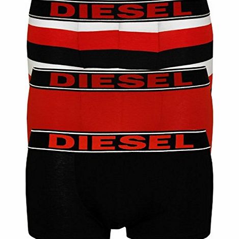 Diesel Men 3-Pack Boxer Shorts Shawn Three Pack Pant Multi Pack - Black / Red / White: : Medium