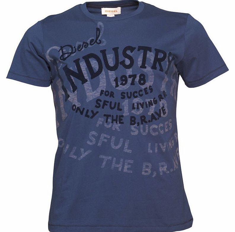 Diesel Mens Amon RS T-Shirt Blue
