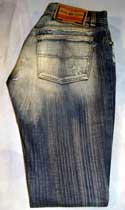 Mens Antique Denim Distressed Effect Zip Fly Jeans 30 Leg