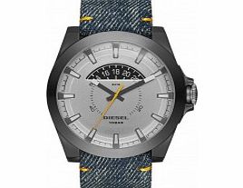 Diesel Mens Arges Blue Denim Strap Watch