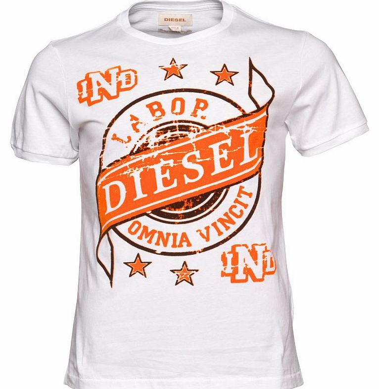 Diesel Mens Aves T-Shirt White