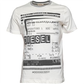 Diesel Mens Barco RS T-Shirt Ecru