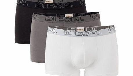 Diesel Mens Boxer Shorts Essential 00SAB2-0JADN Pack of 3 - grey/white/black (01), XL