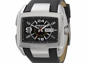 Diesel Mens Bugout Textured Leather Strap Watch