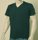 Mens Diesel Black V-Neck Cotton T-Shirt with Large Logo on Back