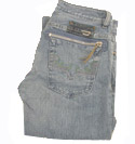 Mens Diesel Faded Blue Worn Effect Button Fly Jeans - 34 Leg