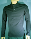 Mens Diesel Navy Blue Long Sleeved Polo Shirt