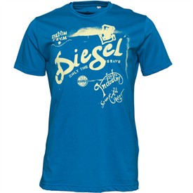 Diesel Mens Ducha RS T-Shirt Royal