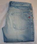 Mens Faded Blue Worn Effect Zip Fly Jeans (Roody) 34 Leg