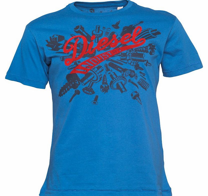 Diesel Mens Horley T-Shirt Blue