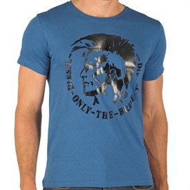 Diesel Mens Morrow T-Shirt Cobalt
