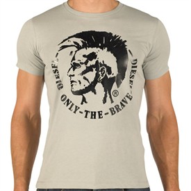 Diesel Mens Morrow T-Shirt Grey