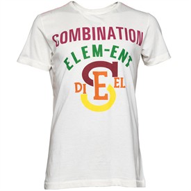 Diesel Mens Plot 2 T-Shirt Ecru