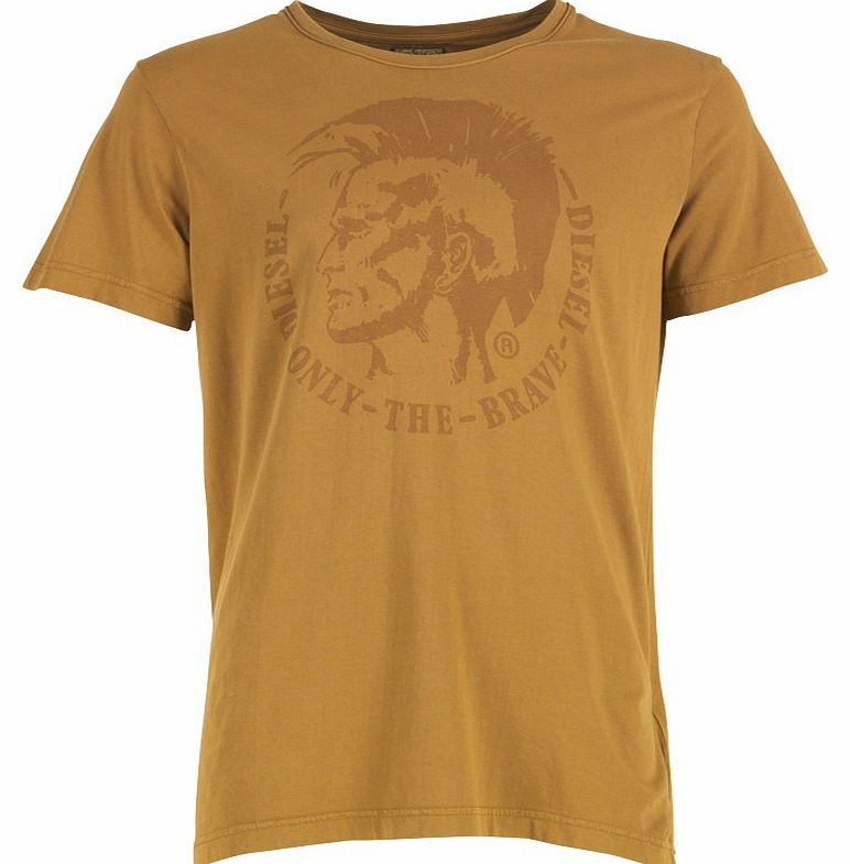 Diesel Mens T-Achel-RS Maglietta T-Shirt 7AK Brown