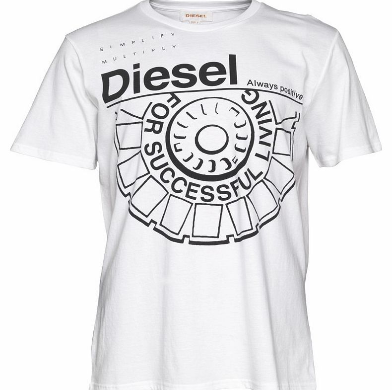 Diesel Mens T-Ballock-R Maglietta T-Shirt 100