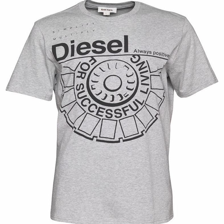 Diesel Mens T-Ballock-R Maglietta T-Shirt 912 Grey