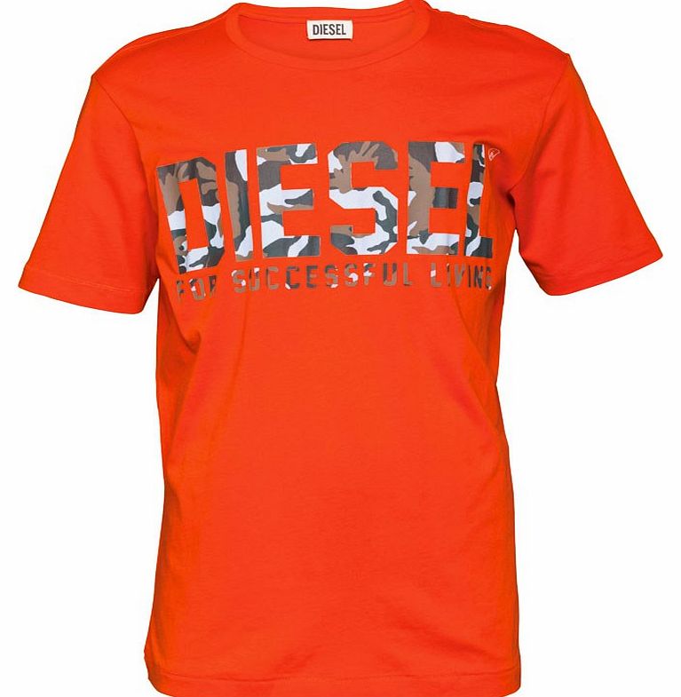 Diesel Mens T-Darr-R T-Shirt Orange