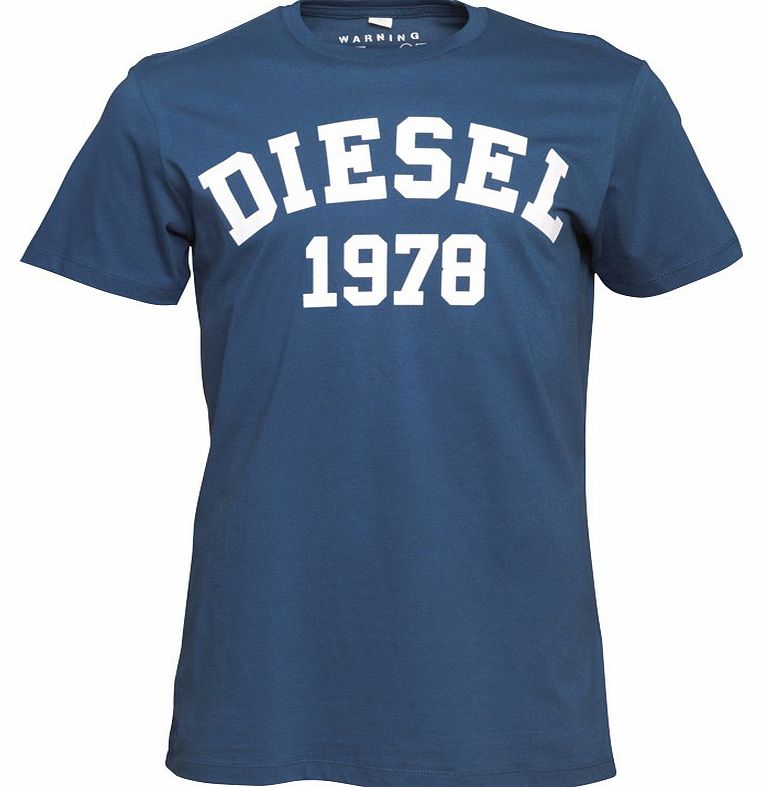 Diesel Mens T-ehm Maglietta T-Shirt Navy