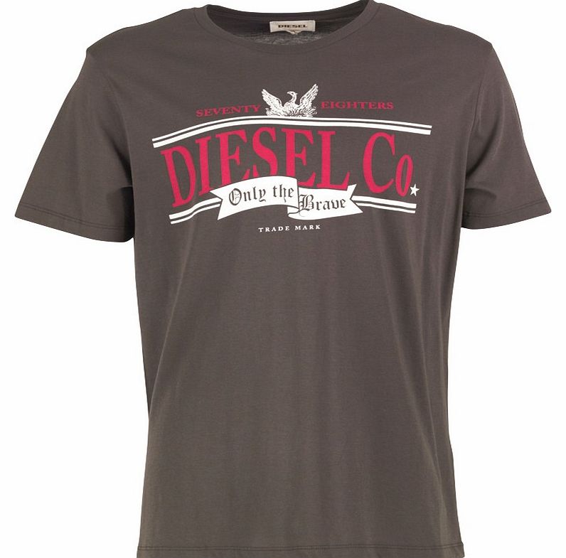 Diesel Mens T-Girot-R Maglietta T-Shirt 93R Dark