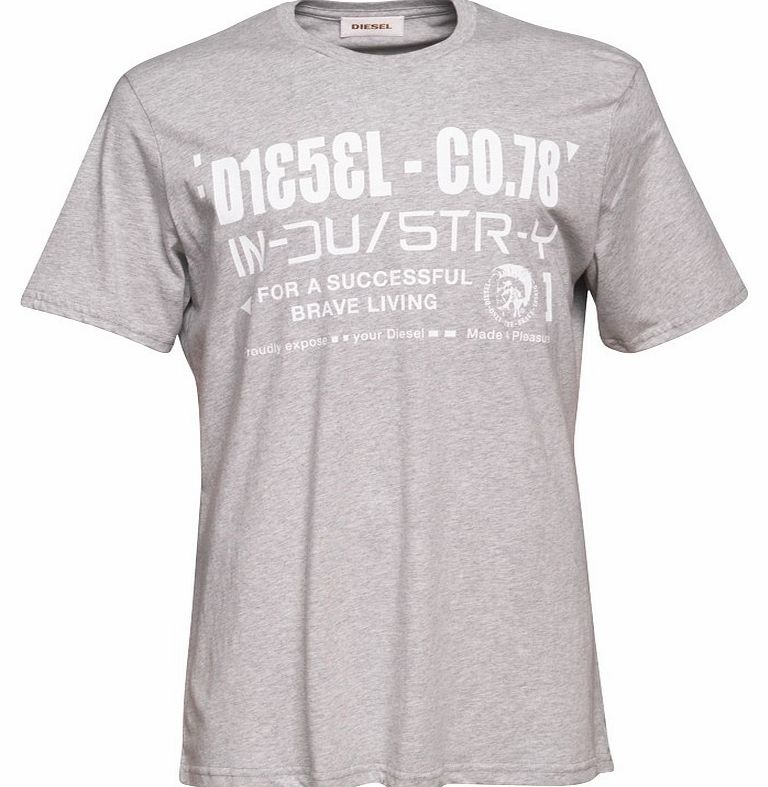Diesel Mens T-Nuck-R Maglietta T-Shirt 912 Grey