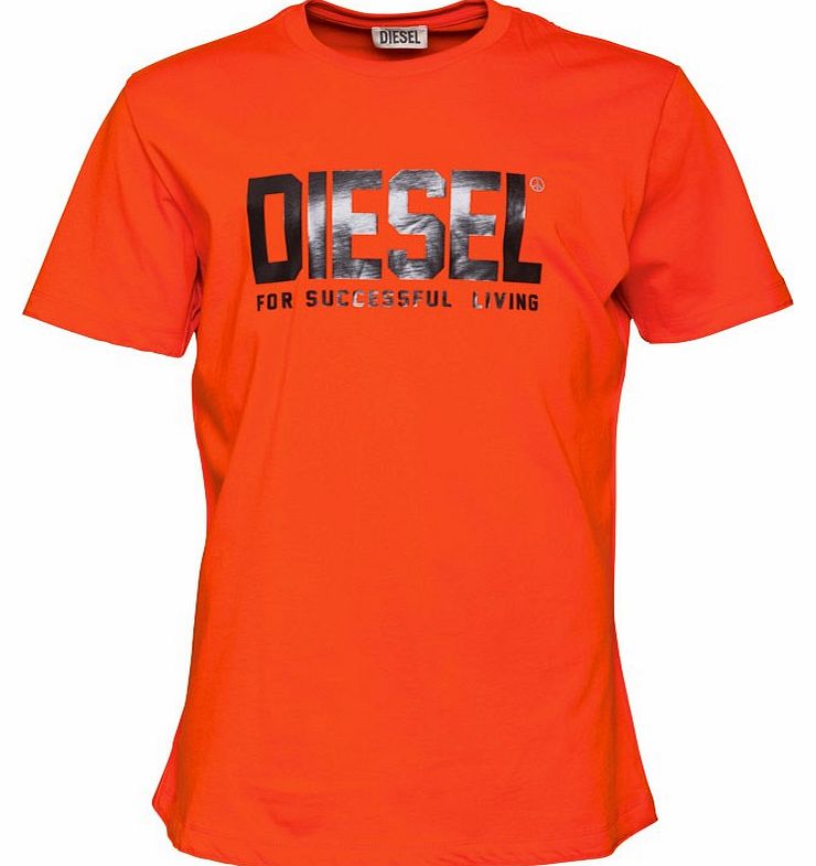 Diesel Mens T-Tlife-R T-Shirt 384 Orange