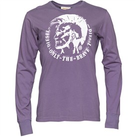 Diesel Mens Unarm Long Sleeve T-Shirt Purple