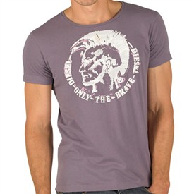 Diesel Mens Unarm T-Shirt Purple