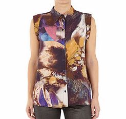 Diesel Multi-colour patterned sleeveless shirt