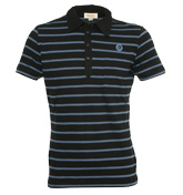 Diesel Navy and Blue Polo Shirt