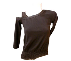 One sleeve net shoulder topJewelled belt