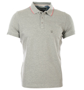 Diesel Pluton Grey Pique Polo Shirt