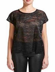 Sarah silk blend black T-shirt