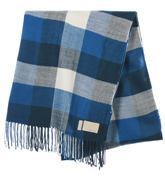 Diesel Selisa Service Blue Check Tassle Scarf