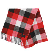 Diesel Selisa Service Red Check Tassle Scarf
