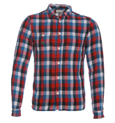 Diesel Sgombra Red, Black, Blue and White Check