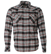 Diesel Shazi Black, Grey and Red Check Shirt