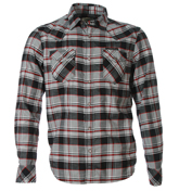 Shazi Black, Grey and Red Check Shirt