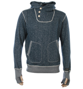 Diesel Smonky Blue Fleck Hooded Sweatshirt