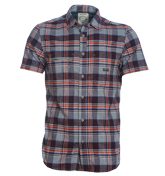 Diesel Sukati Grey, Purple and Red Check Shirt