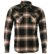 Diesel Swalky Black, Green and Brown Check Shirt