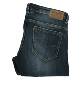Diesel Thavar 08B9 Mid Denim Slim Fit Jeans -