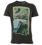 Diesel Trevelyan Dark Grey T-Shirt with Printed
