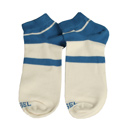 White and Blue Trainer Socks