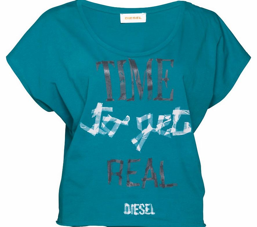 Diesel Womens T Donah Emaglietta T-Shirt Green
