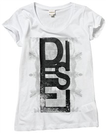 Diesel Womens Tammiga-A Maglietta T-Shirt White