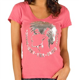 Diesel Womens Taxyno Maglietta T-Shirt Pink