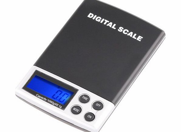 Digi4U 1000g-0.1g LCD Electronic Digital Balance Weight Mini Pocket Scale